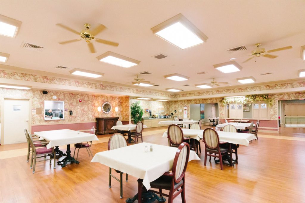 Dining area at a skilled nursing facility